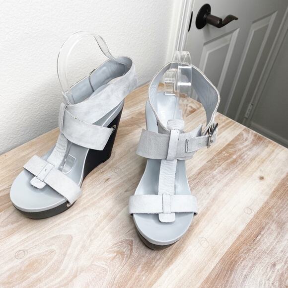 United nude leather adjustable abstract leather heels wedge size 38 - Picture 3 of 12